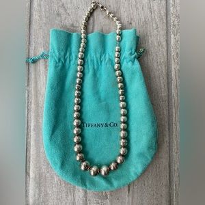 Tiffany and Co. Silver ball necklace 16.25”